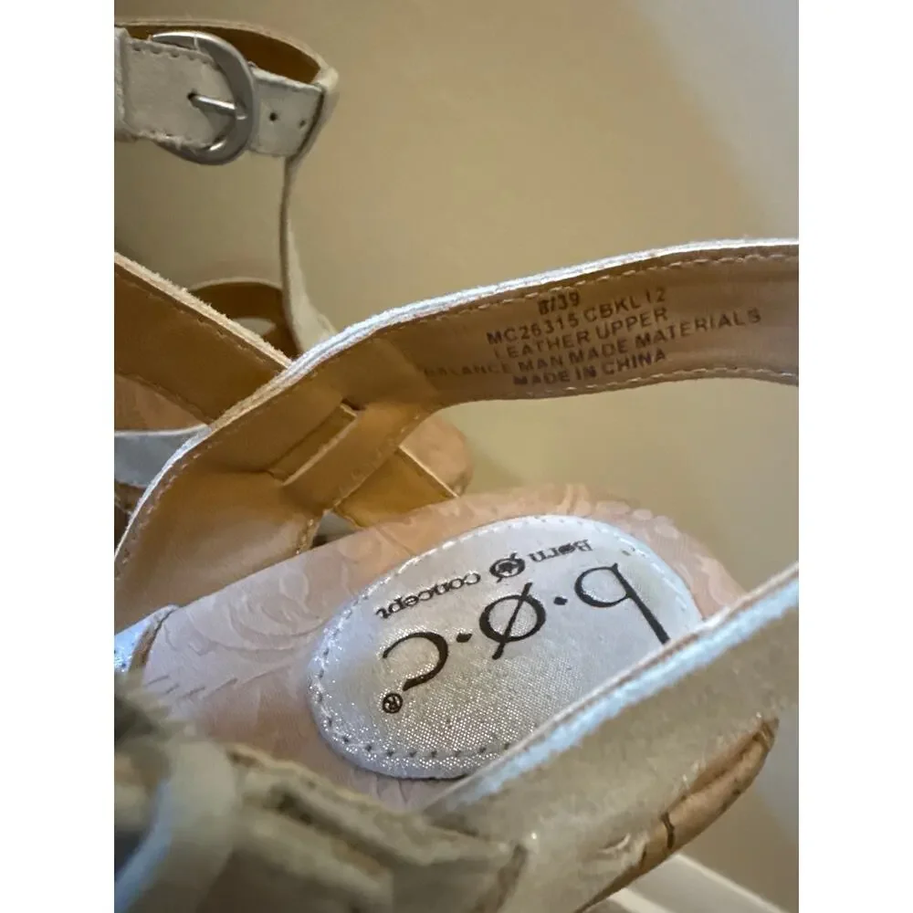 BOC/BORN wedge “REVEL” sandals size 8